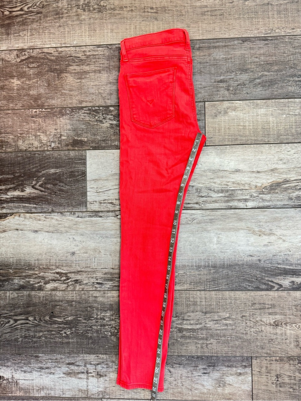 Hudson Jeans Women’s Coral-Red Super Skinny Jeans Sz 29 - Picture 8 of 9